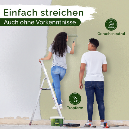 Wandfarbe Grün Matt – Warm Wasabi Innenfarbe Veluxis®