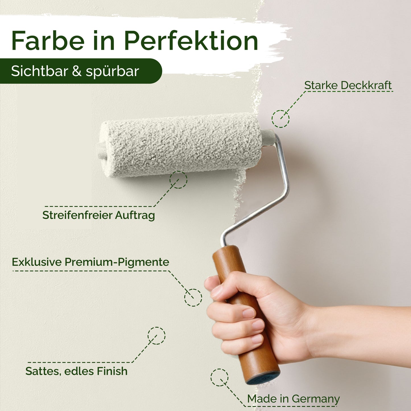 Premium Wandfarbe Mellow Brown – Deckend & Lösemittelfrei