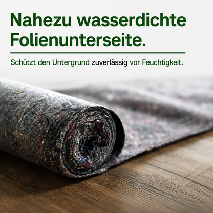 Veluxis Malervlies 180 g/m² 1 x 10 m – Saugvlies mit PE-Folienunterseite