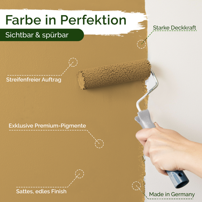 Premium Wandfarbe Antique Gold – Deckend & Lösemittelfrei