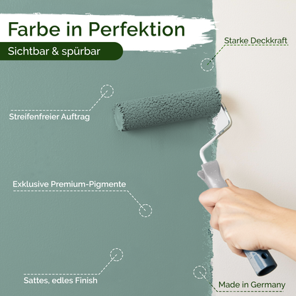 Premium Wandfarbe Light Eucalyptus – Deckend & Lösemittelfrei