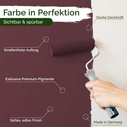 Premium Wandfarbe Plum Brown – Deckend & Lösemittelfrei