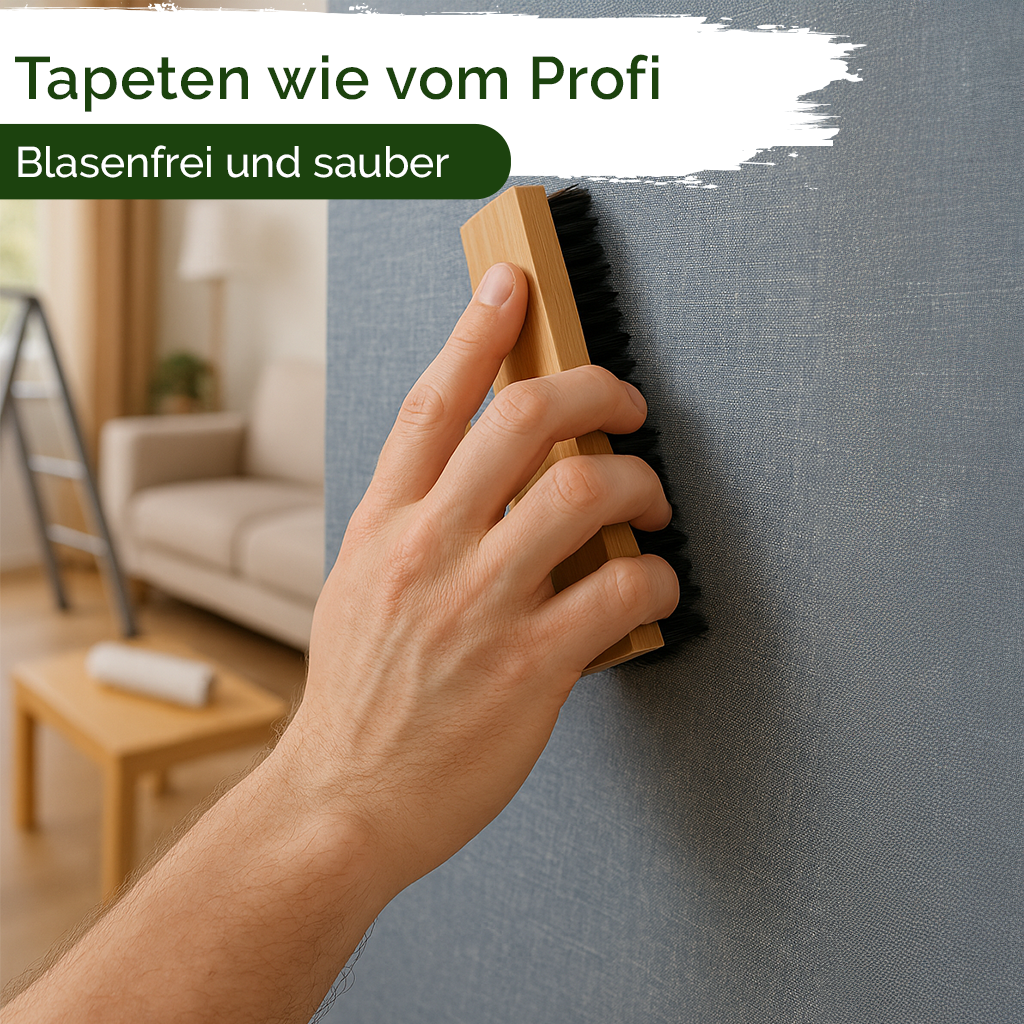 Premium Tapezierbürste Kunstborsten Holzgriff – Veluxis® Innenbereich