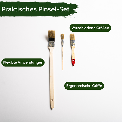 Premium Malerpinsel Set 9-teilig – Kunstborsten & Metallfassung Veluxis®