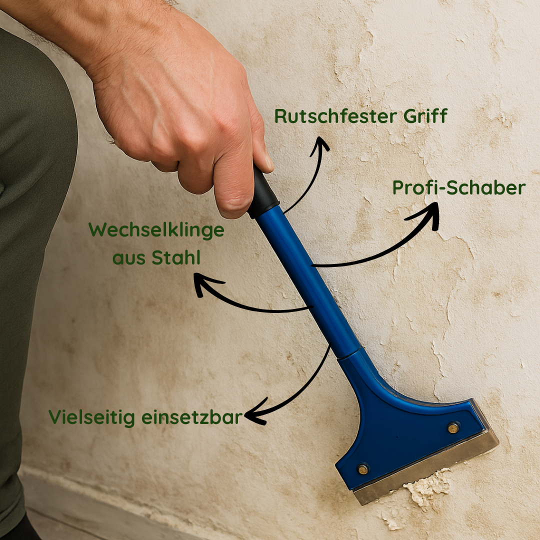 Veluxis® Tapetenschaber Bodenschaber 10 cm Austauschbare Klinge