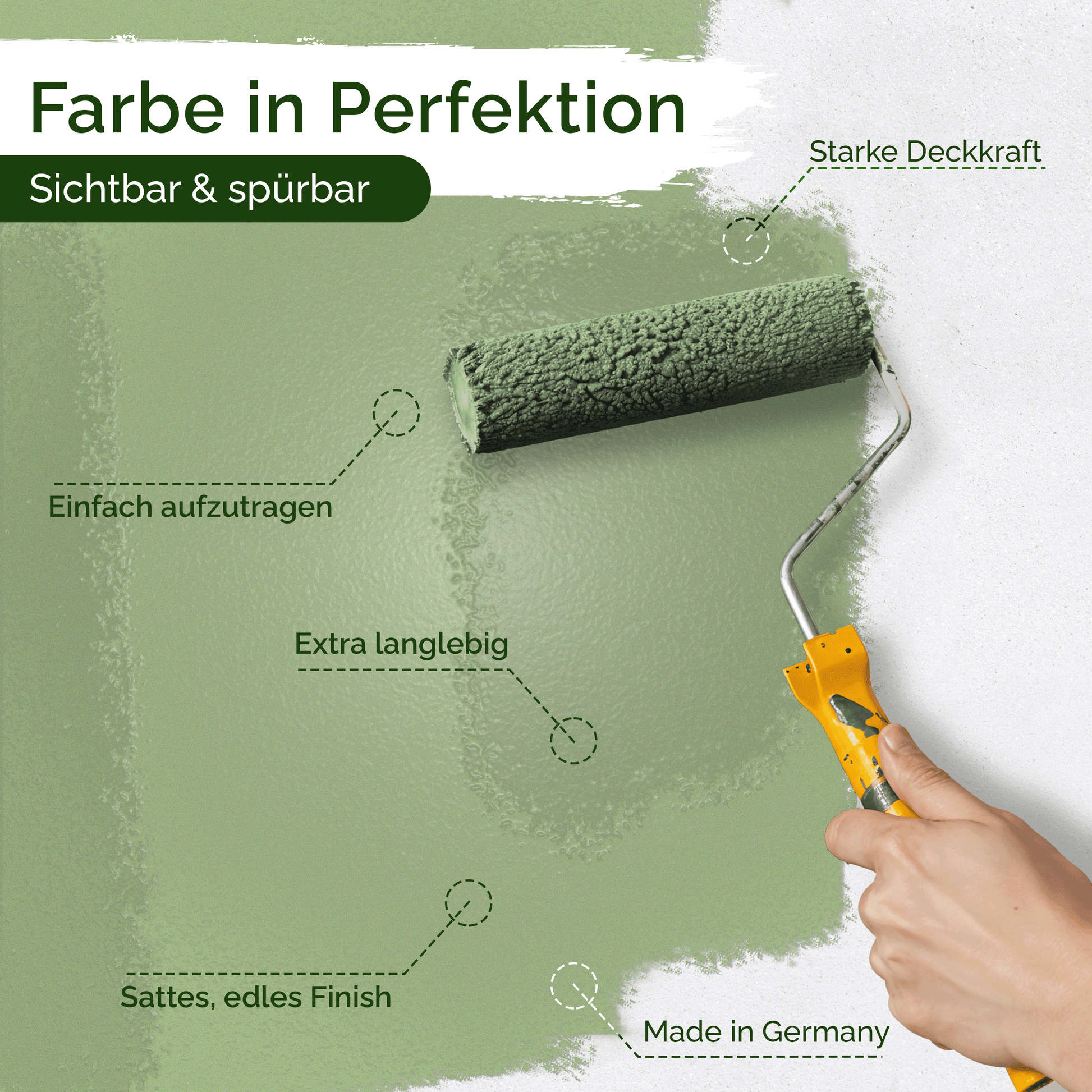 Universal Wandfarbe Green Grape – Deckend & Geruchsarm
