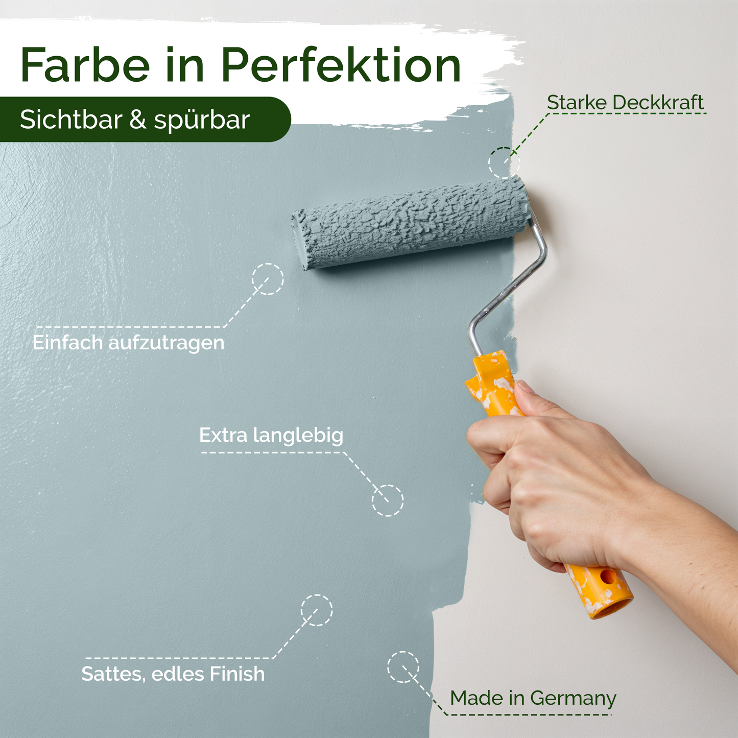 Universal Wandfarbe Detailed Duckegg – Deckend & Geruchsarm