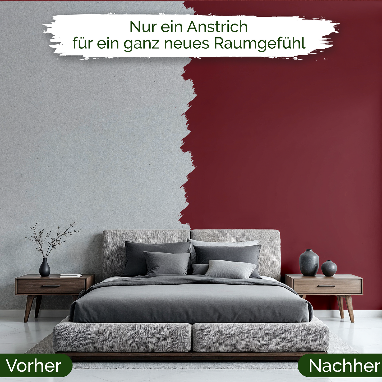 Veluxis® Wandfarbe Aged Brick – Warmes Ziegelrot für Wohnzimmer