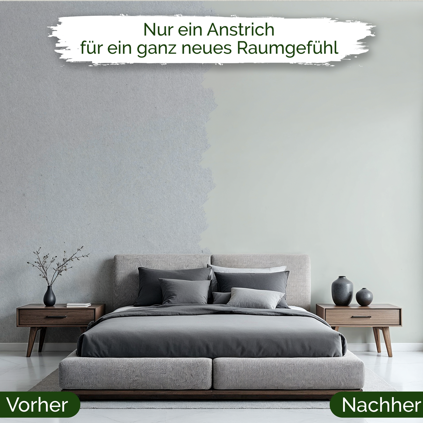 Veluxis® Wandfarbe Chalk Grey – Zartes Kreidegrau für Wohnzimmer