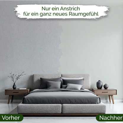 Veluxis® Wandfarbe Chalk Grey – Zartes Kreidegrau für Wohnzimmer