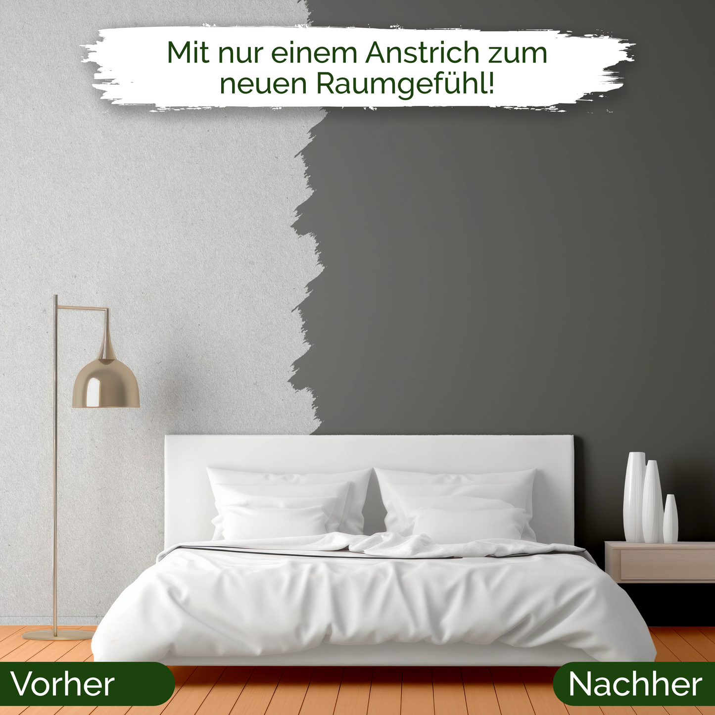 Veluxis® Wandfarbe Chic Chia – Edles Grau für Wohnzimmer
