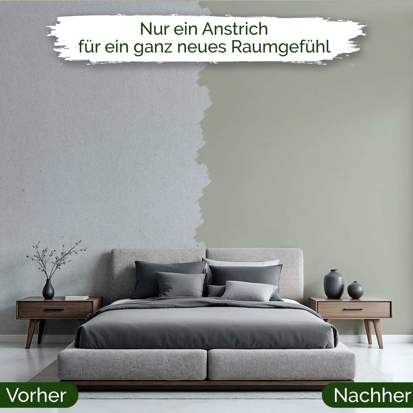 Veluxis® Wandfarbe Cool Greige – Kühles Greige für Wohnzimmer