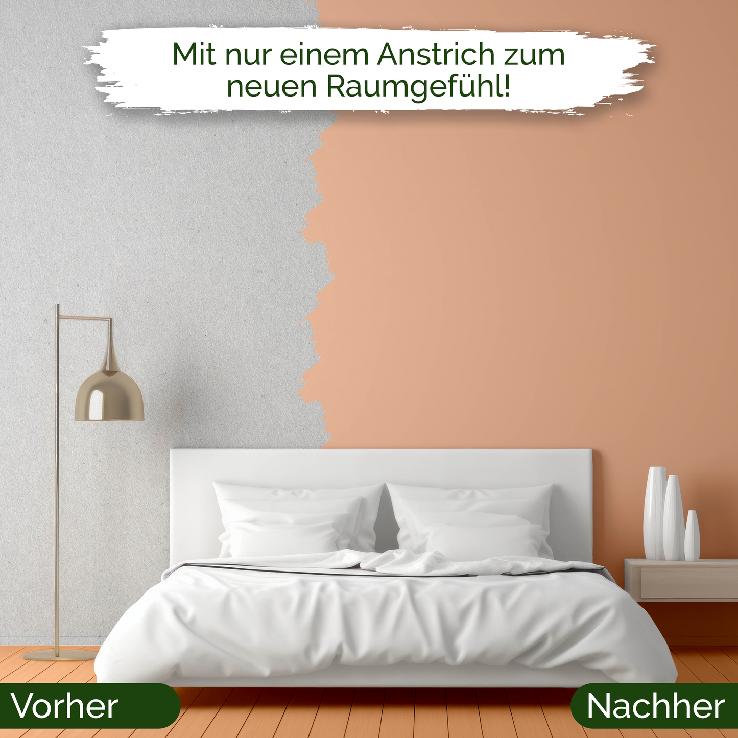 Veluxis® Wandfarbe Honeydew Melo – Frisches Orange für Wohnzimmer