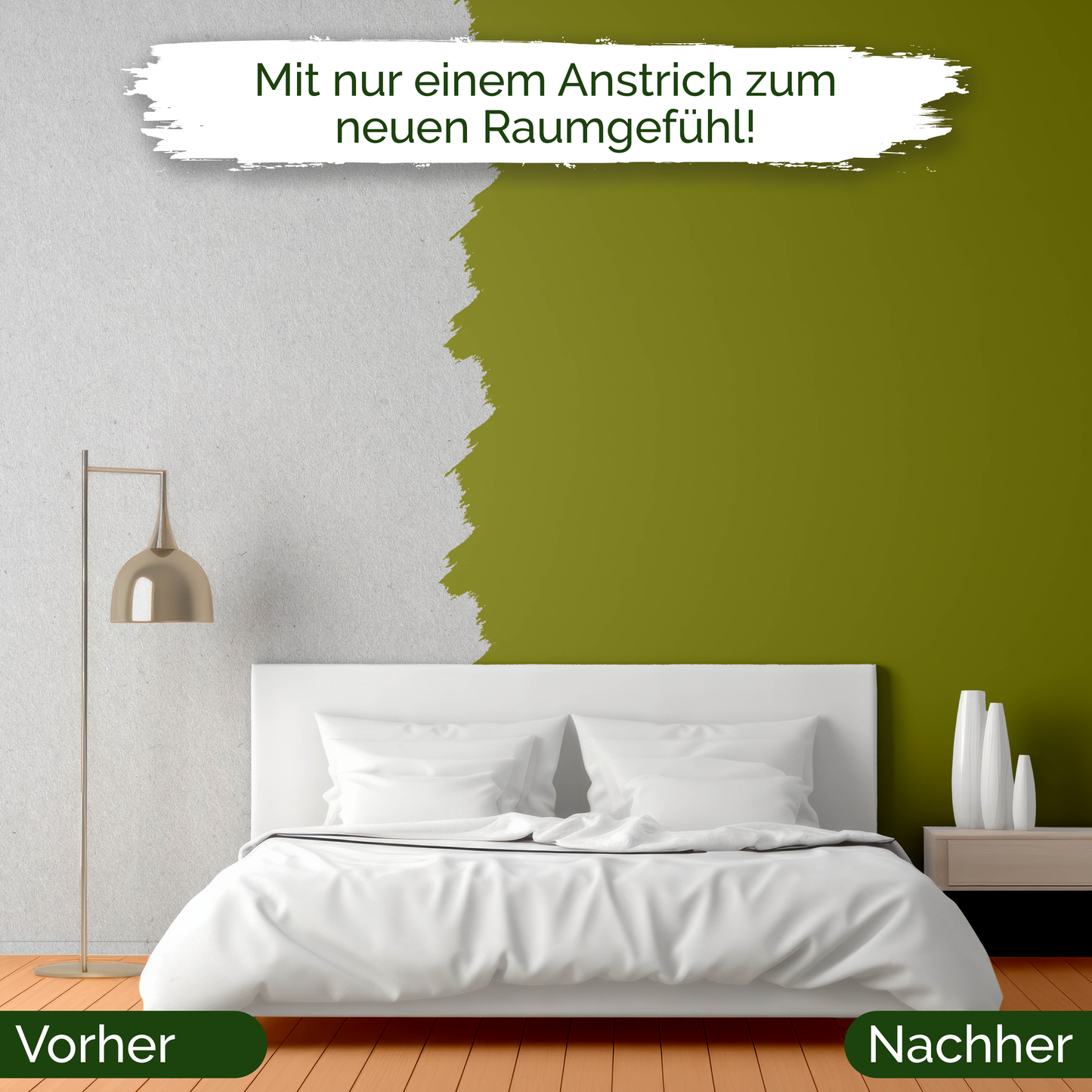 Veluxis® Wandfarbe Kitchy Kiwi – Frisches Kiwigrün für Wohnzimmer