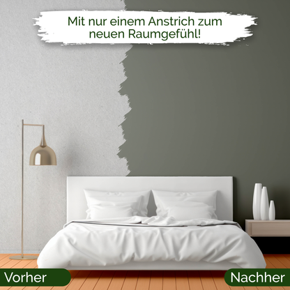 Veluxis® Wandfarbe Original Oregano – Zartes Grau für Wohnzimmer