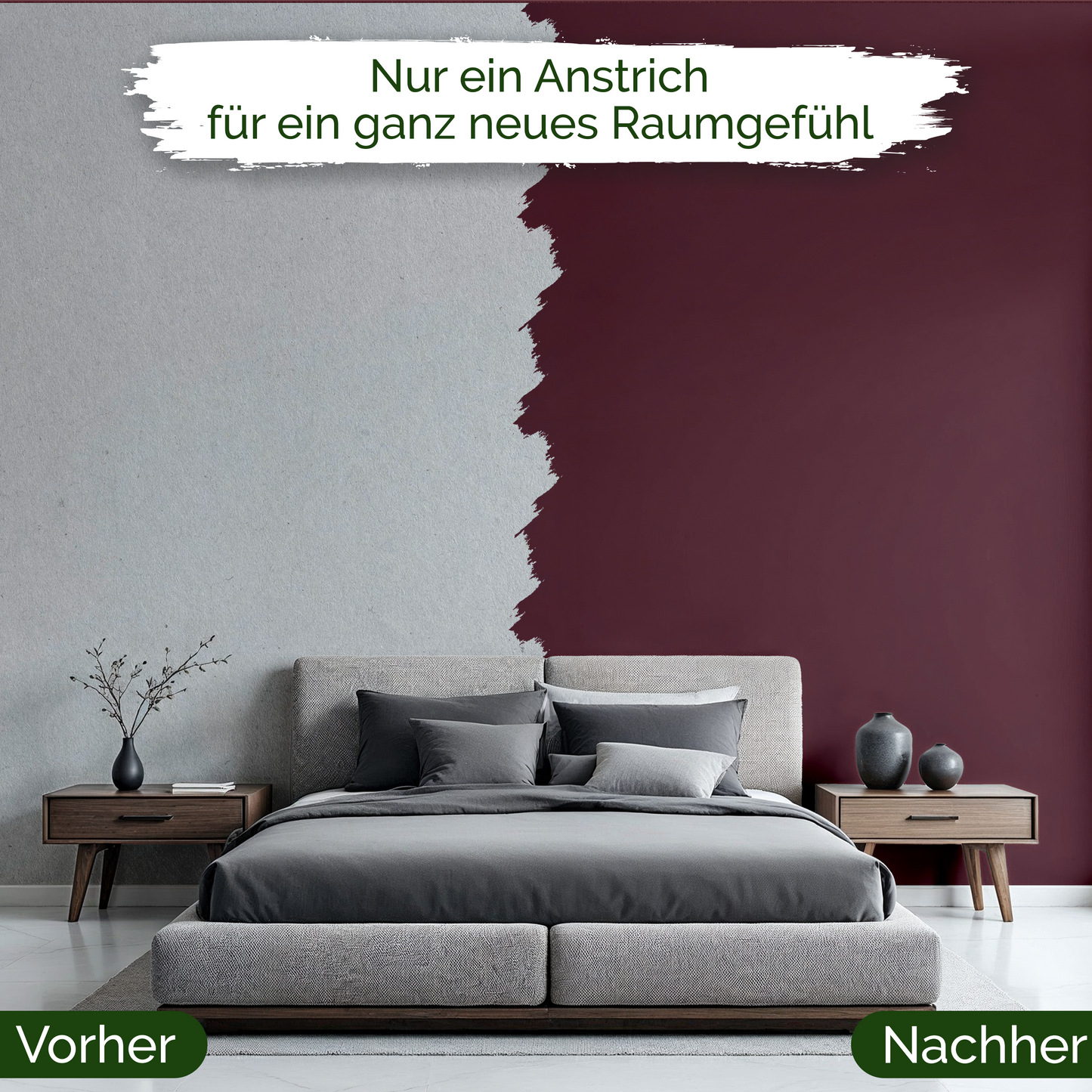 Veluxis® Wandfarbe Plum Brown – Tiefes Violett für Wohnzimmer