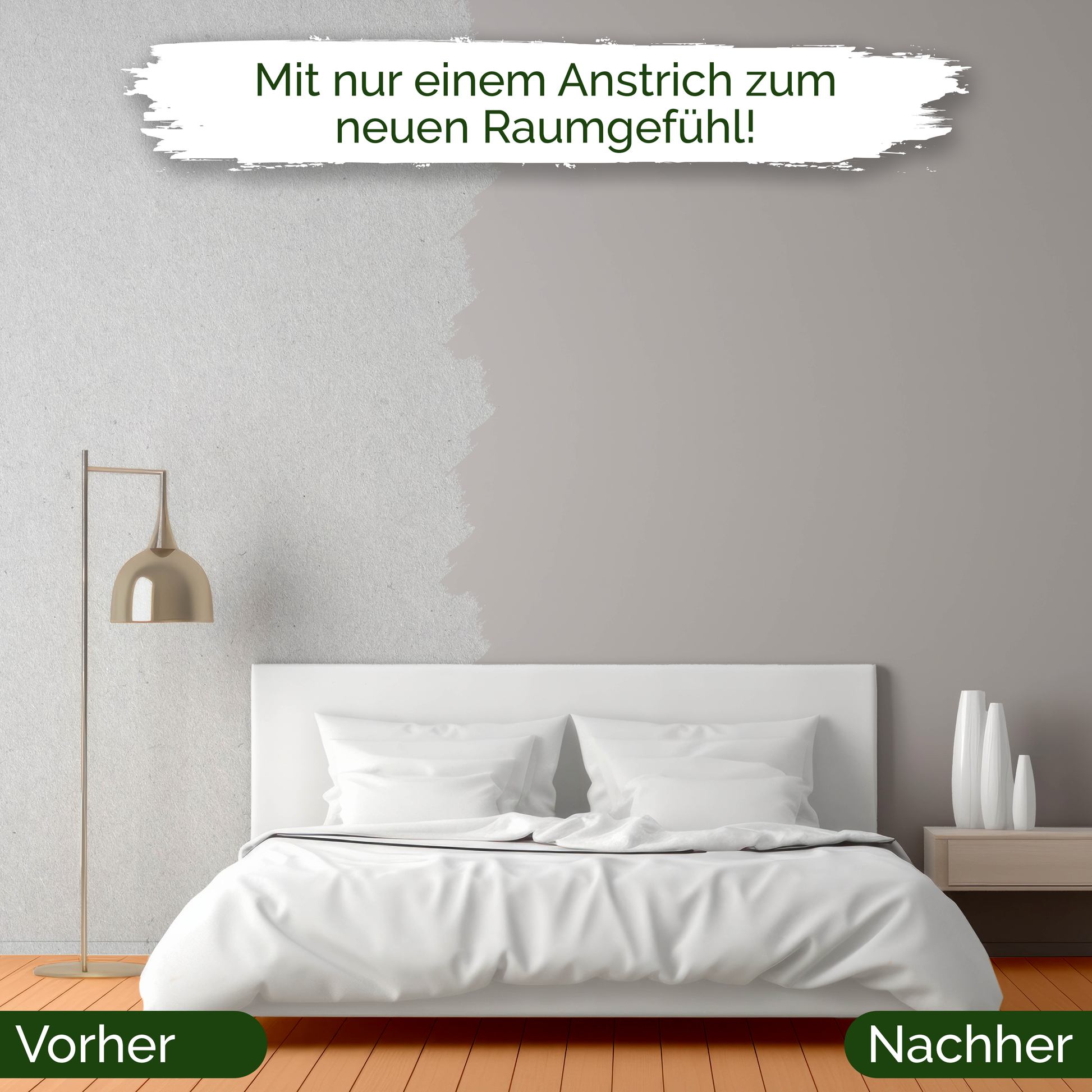 Veluxis® Wandfarbe Salty Shrimp – Zartes Grau für Wohnzimmer