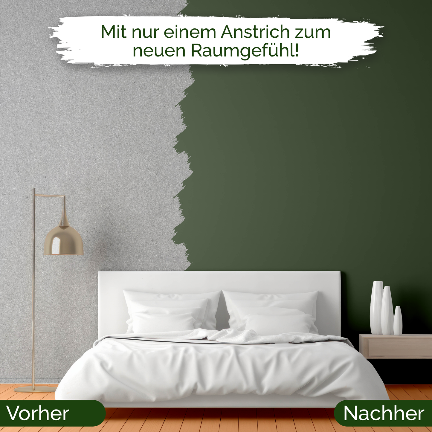 Veluxis® Wandfarbe Zippy Zucchini – Frisches Grün für Wohnzimmer