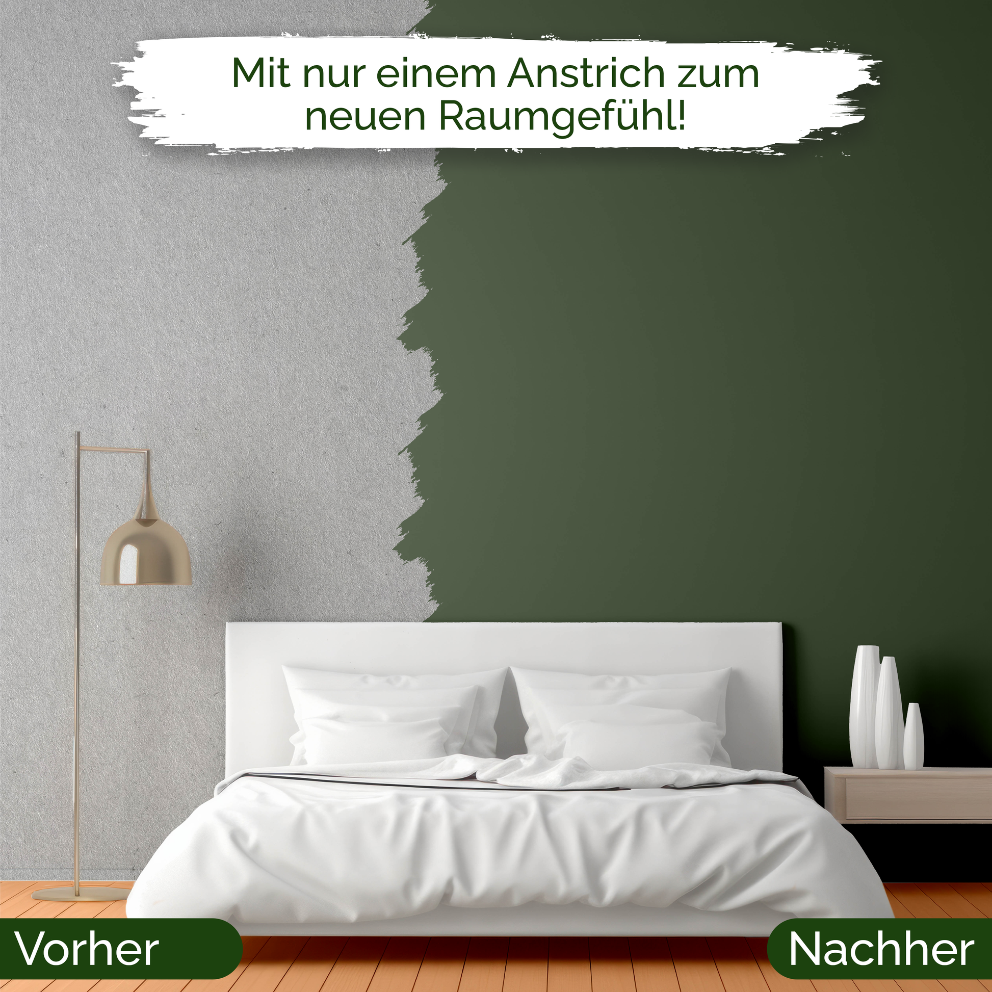 Veluxis® Wandfarbe Zippy Zucchini – Frisches Grün für Wohnzimmer