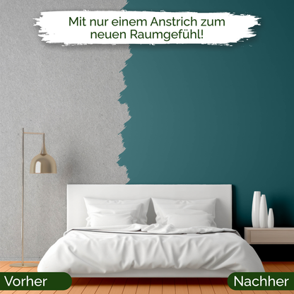Veluxis® Wandfarbe Specific Spirulina – Kühles Blau für Wohnzimmer