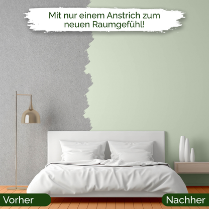 Veluxis® Wandfarbe Sane Sage – Gedecktes Salbeigrün für Wohnzimmer