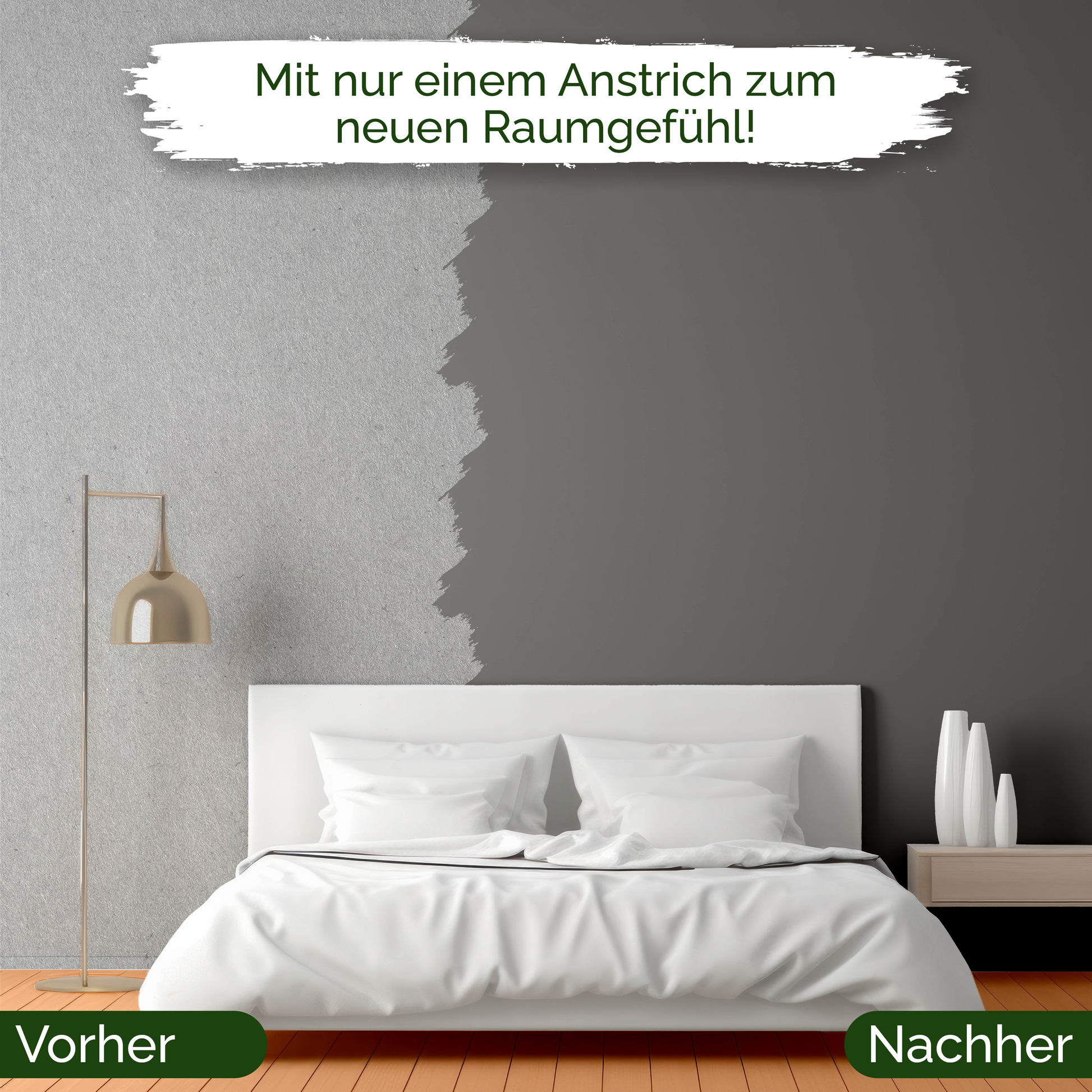 Veluxis® Wandfarbe Poised Pepper – Kühles Grau für Wohnzimmer