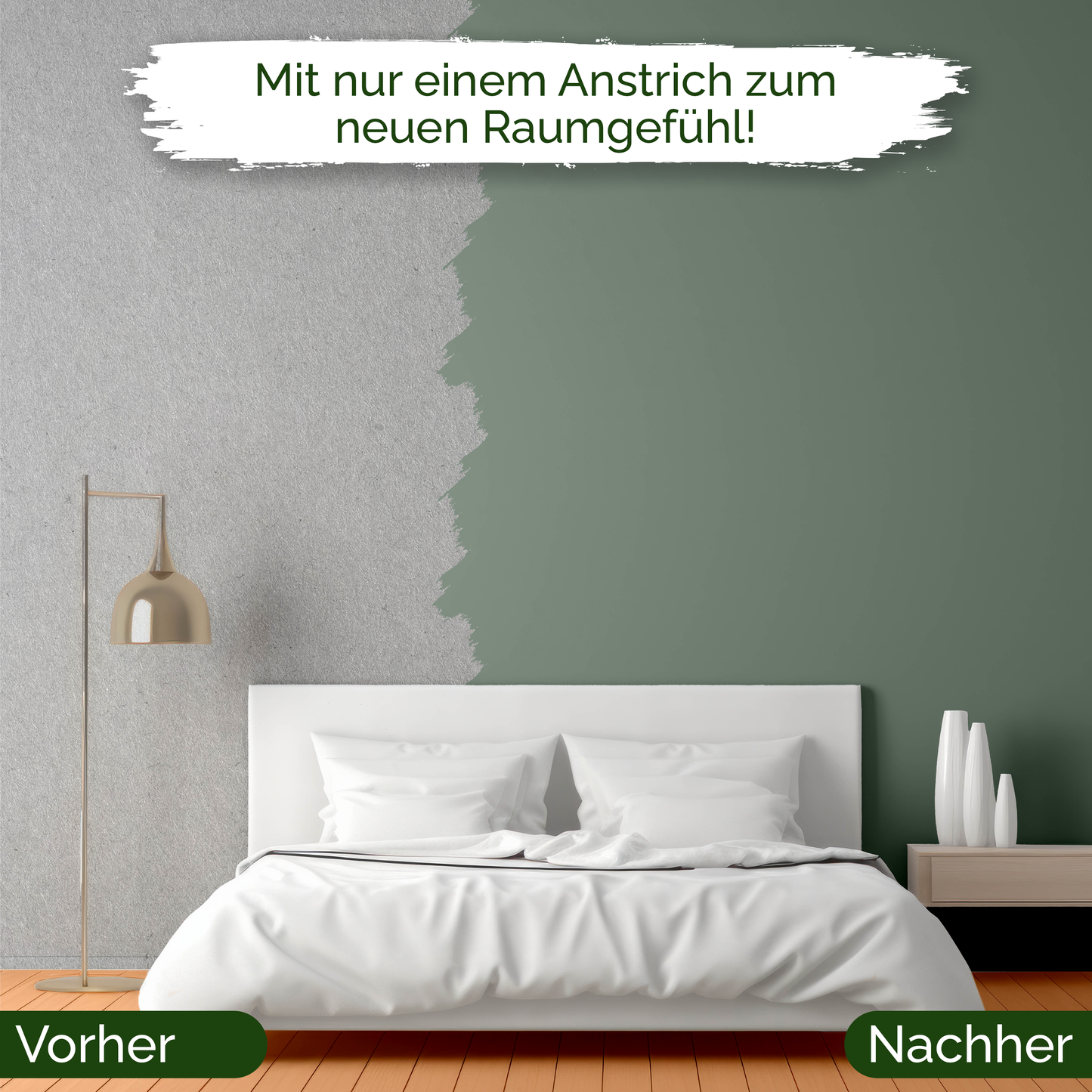 Veluxis® Wandfarbe Ritzy Rosemary – Zartes Salbeigrün für Wohnzimmer
