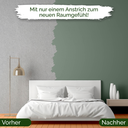 Veluxis® Wandfarbe Ritzy Rosemary – Zartes Salbeigrün für Wohnzimmer