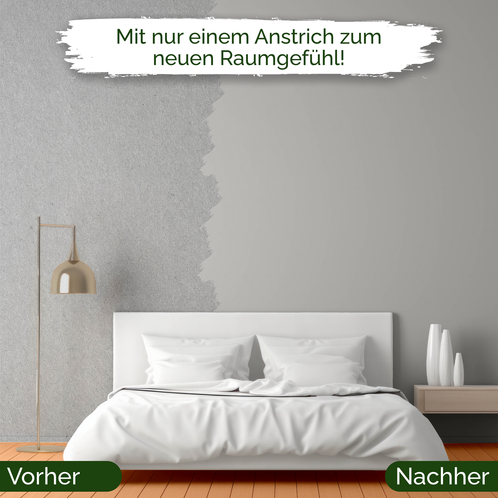 Veluxis® Wandfarbe Grey Salt – Helles Grau für Wohnzimmer