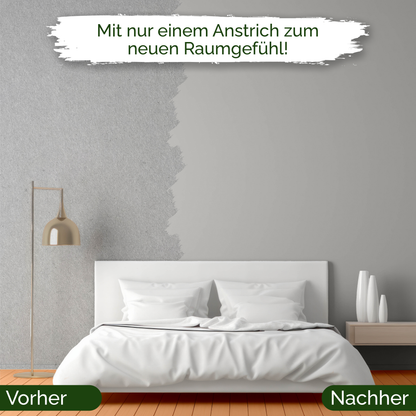Veluxis® Wandfarbe Grey Salt – Helles Grau für Wohnzimmer