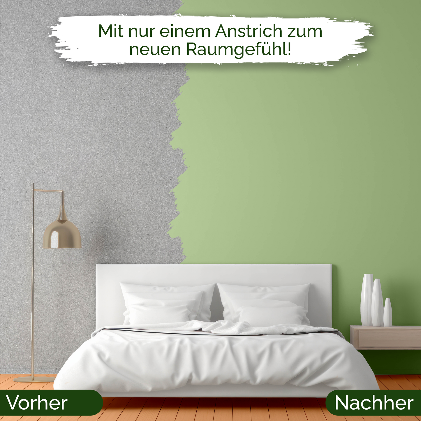 Veluxis® Wandfarbe Green Grape – Sattes Grün für Wohnzimmer