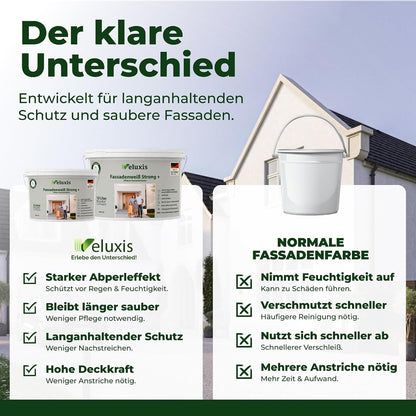 Fassadenfarbe Weiß Strong+ - Silikon-Fassadenfarbe weiß matt, ca. 60m²