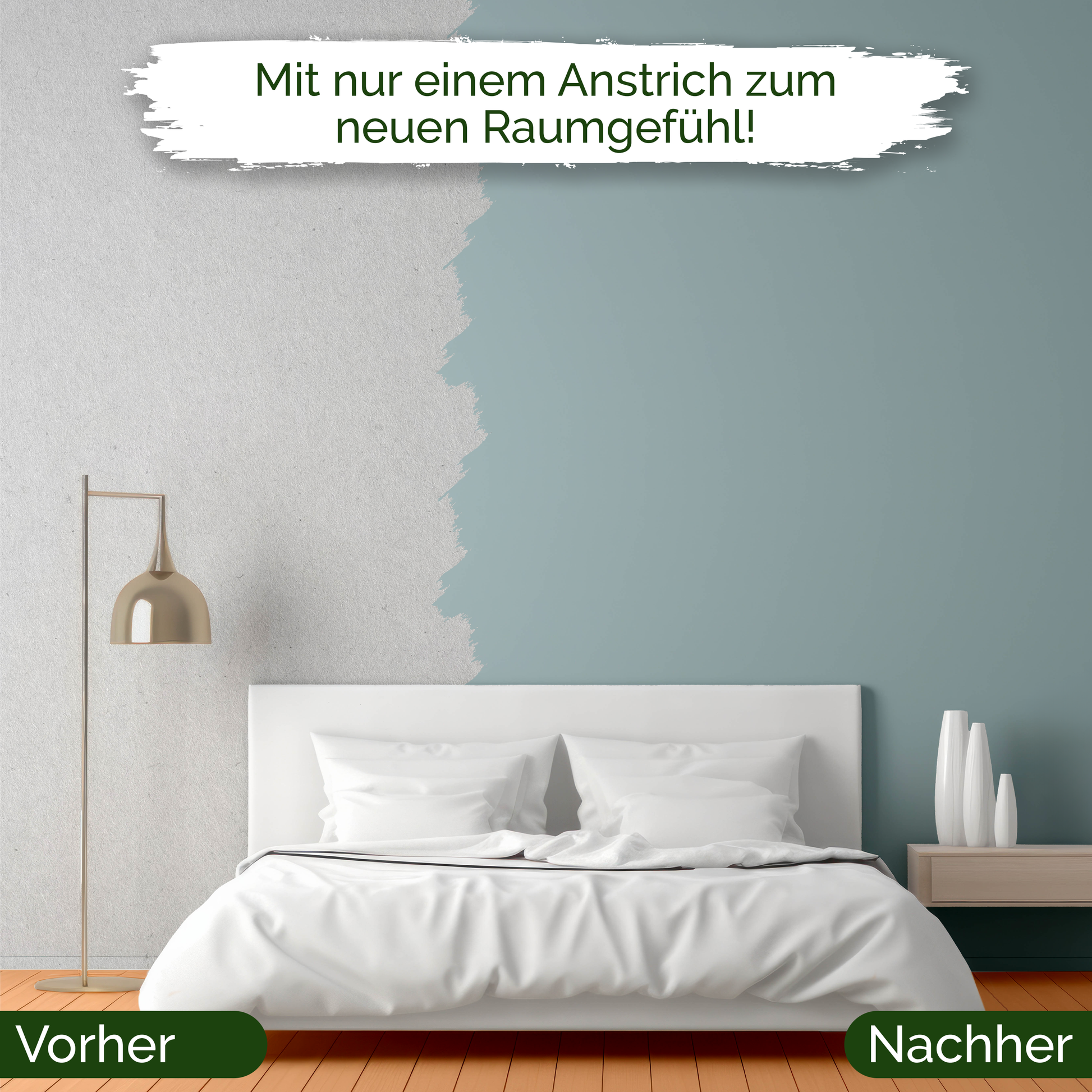 Veluxis® Wandfarbe Detailed Duckegg – Zartes Enteneiblau für Wohnzimmer