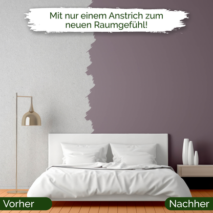 Veluxis® Wandfarbe Feminine Fig – Edles Violett für Wohnzimmer