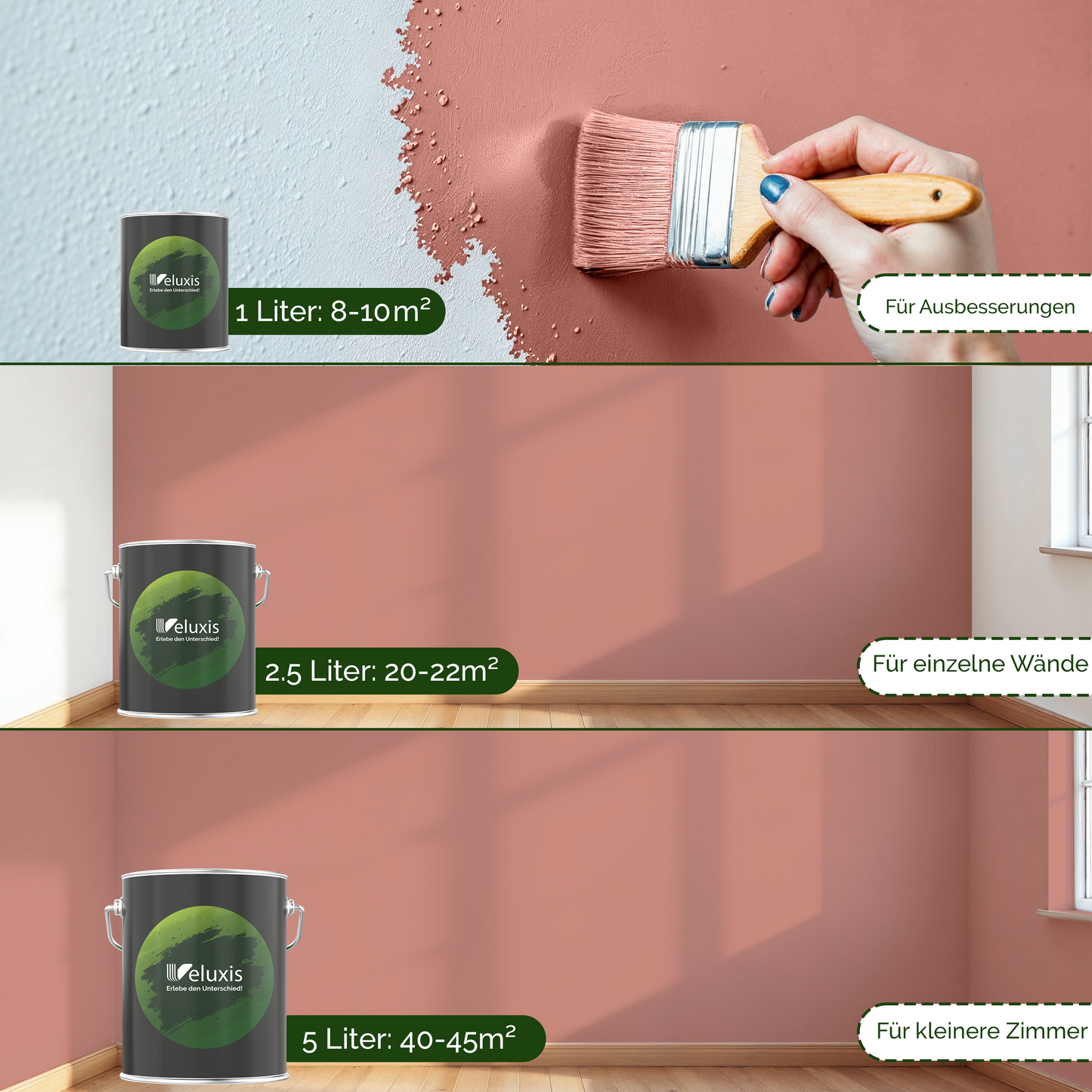 Wandfarbe Rosa Innen – Premium Matt Finish Veluxis®