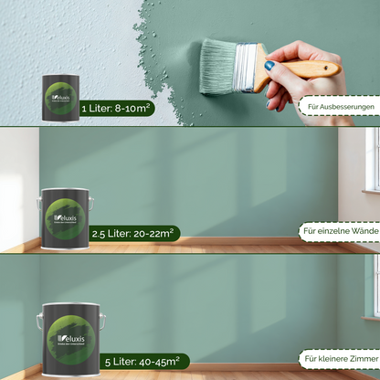Wandfarbe Eukalyptus Innen – Premium Matt Finish Veluxis®
