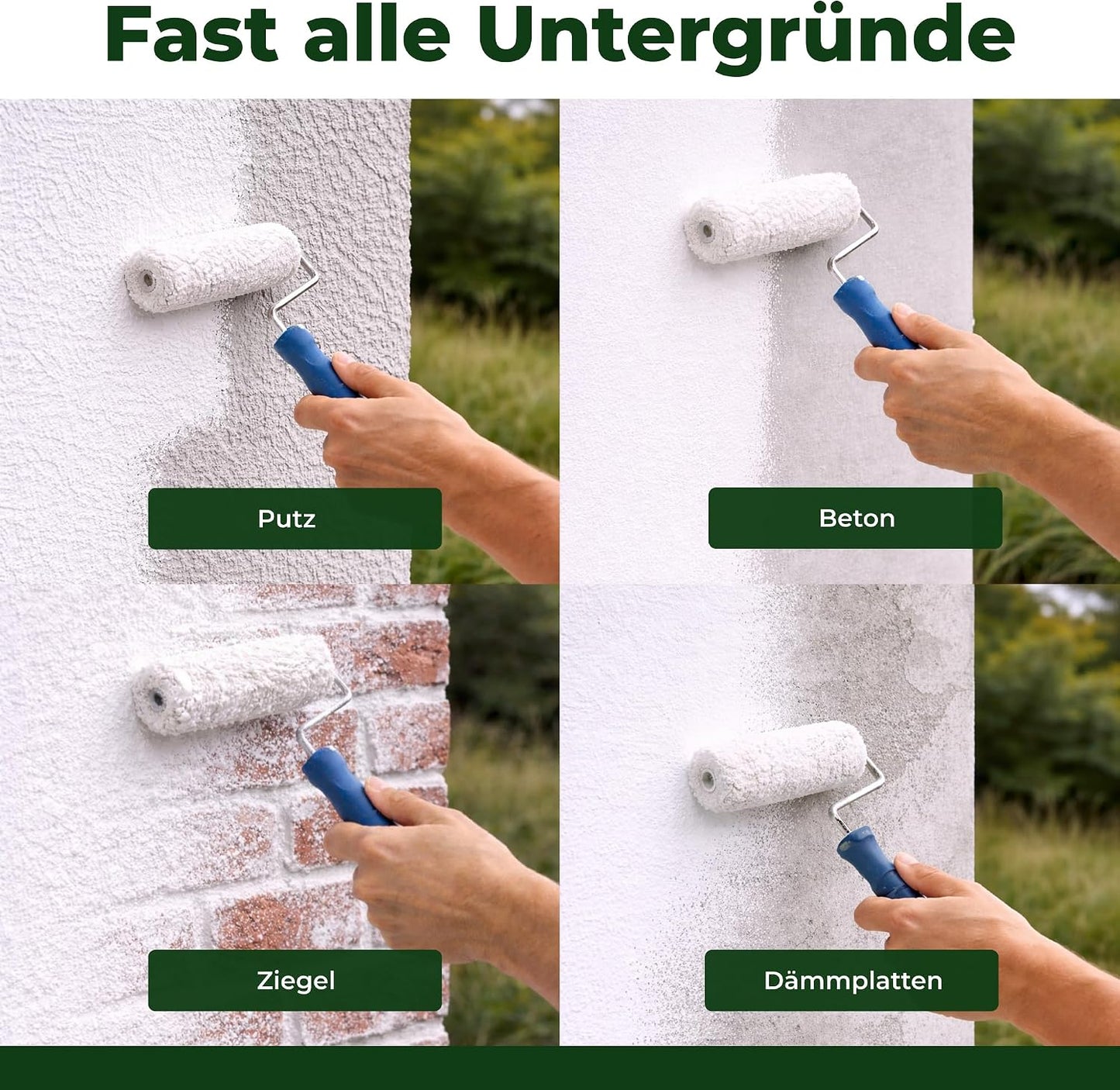 Fassadenfarbe Weiß Strong+ - Silikon-Fassadenfarbe weiß matt, ca. 60m²