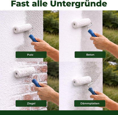 Fassadenfarbe Weiß Strong+ - Silikon-Fassadenfarbe weiß matt, ca. 60m²