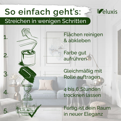 Wandfarbe Ivory Dust – Made in Germany Veluxis®