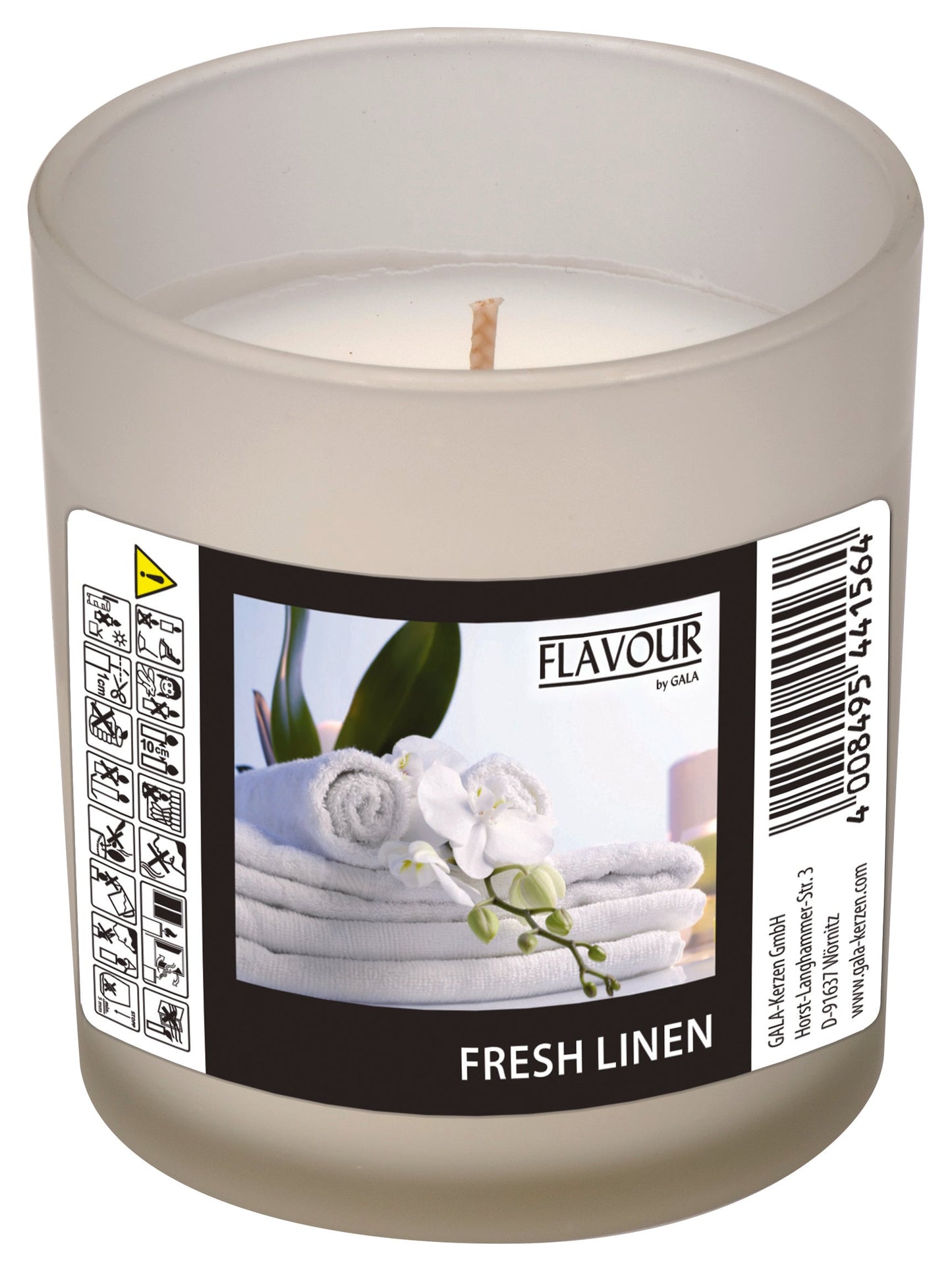 Duftkerze Fresh Linen, Weiß 110 g