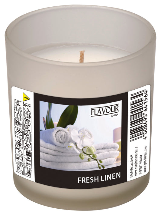 Duftkerze Fresh Linen, Weiß 110 g