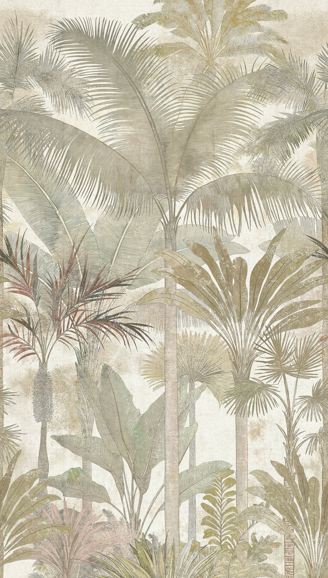 Fototapete Palmen Beige - 1,59 m x 2,80 m