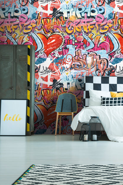 Fototapete Graffiti Mix - 1,59 m x 2,80 m
