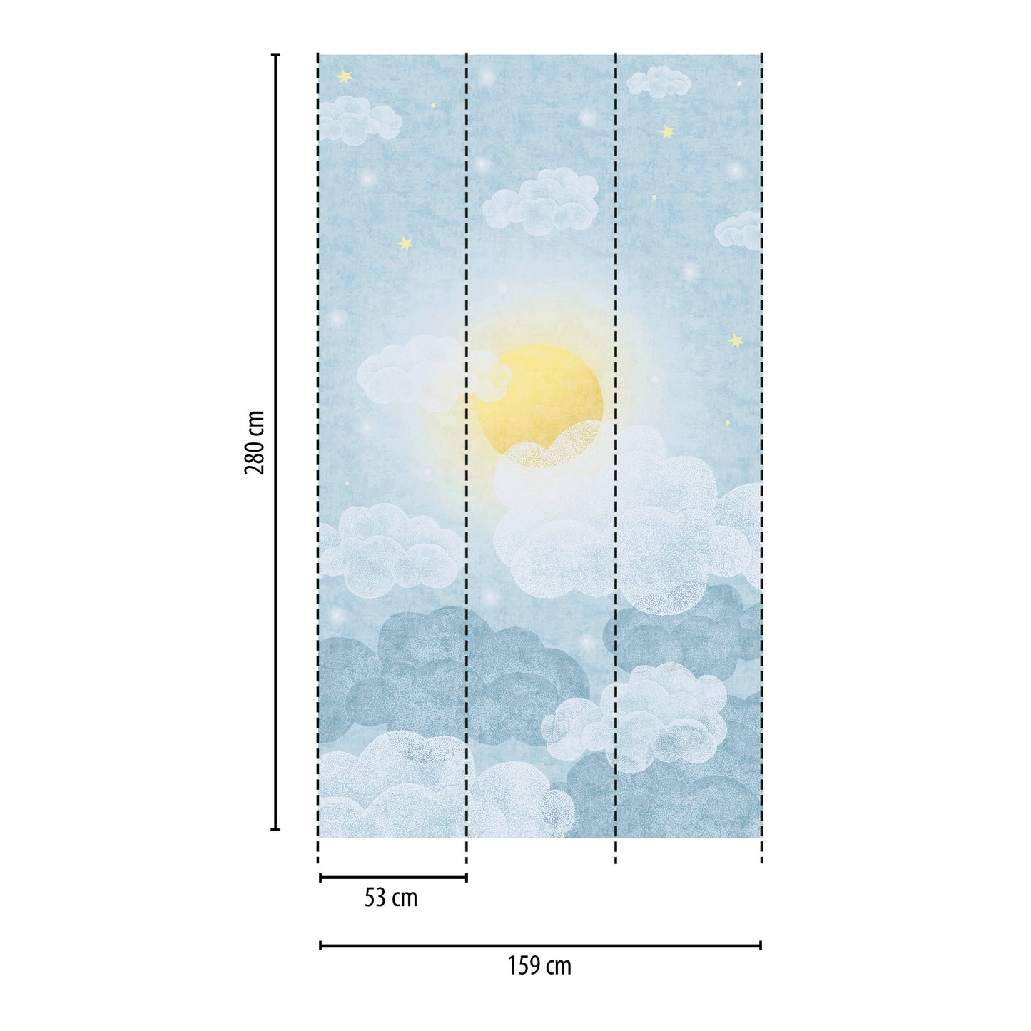 Fototapete Himmel - 1,59 m x 2,80 m