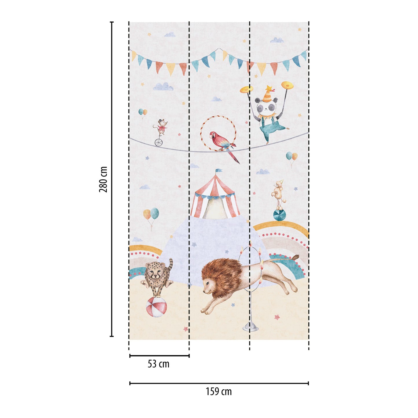 Fototapete Zirkus - 1,59 m x 2,80 m