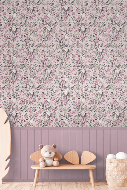 Fototapete Vögel Blüten - 1,59 m x 2,80 m