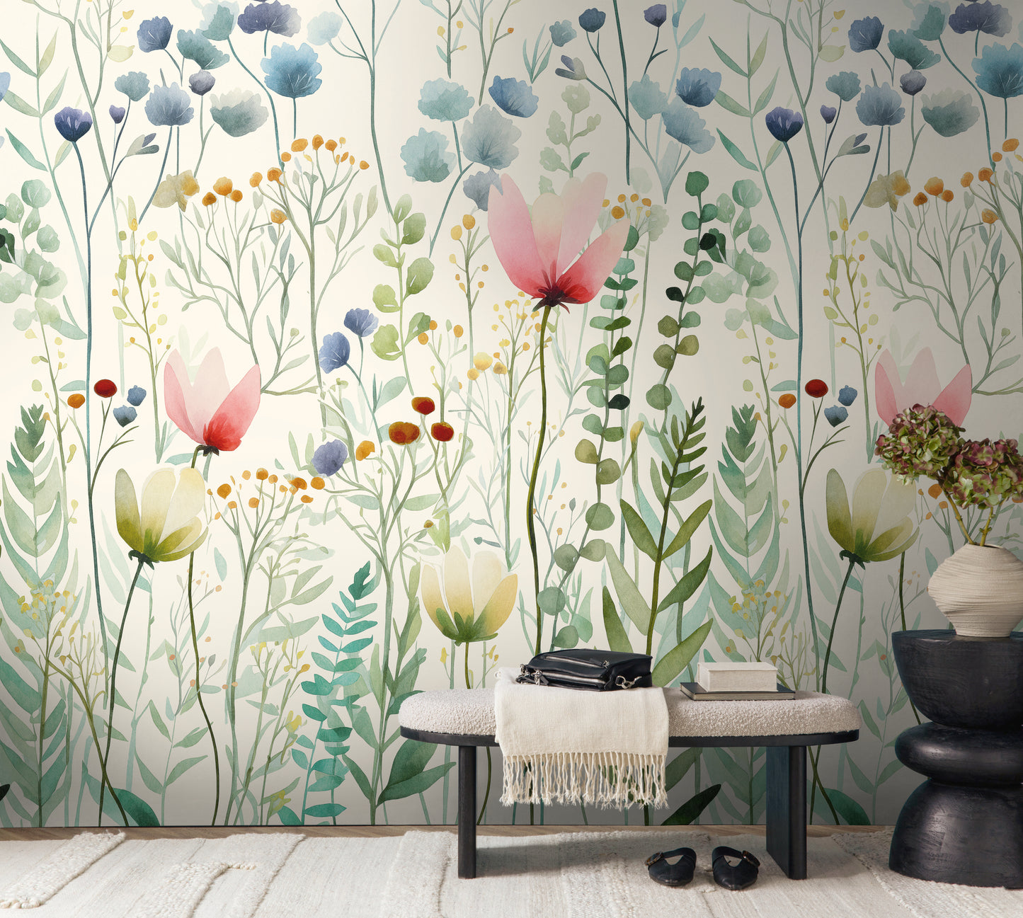 Fototapete Wiesenblumen Bunt - 1,59 m x 2,80 m