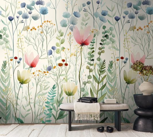 Fototapete Wiesenblumen Bunt - 1,59 m x 2,80 m