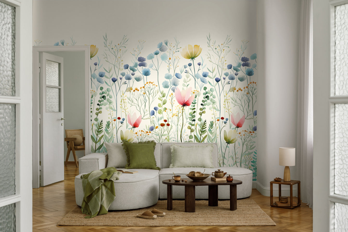 Fototapete Wiesenblumen Bunt - 1,59 m x 2,80 m