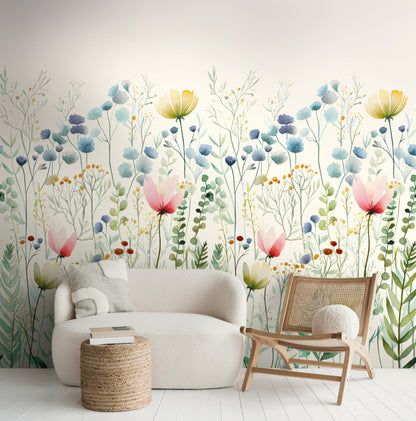 Fototapete Wiesenblumen Bunt - 1,59 m x 2,80 m